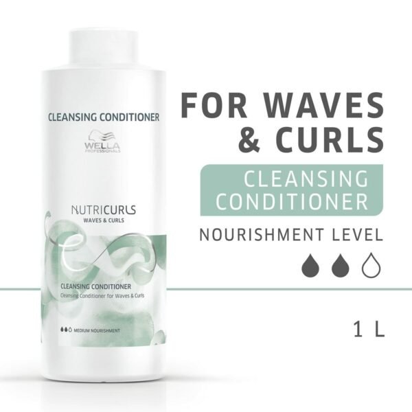 Wella Nutricurls Waves & Curls Cleansing Conditioner 1000 ml - Image 3