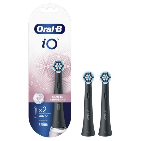 Oral-B iO Toothbrush heads Gentle Cleaning  BLACK 2-Pack