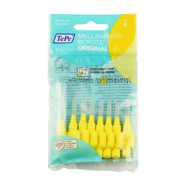 Interdental Brush Normal (0.7 mm yellow 8 pcs) - interdental toothbrushes