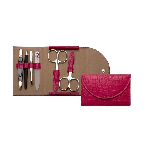 PL 214R - Manicure set with round flap 6 pieces Premium Line