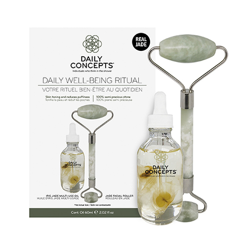 Daily Concepts Jade Facial Roller Set ( Green ) 60ml