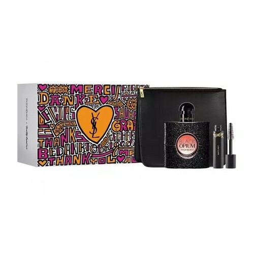 Black Opium Gift set EDP 50 ml, mascara 2 ml and cosmetic bag black 50ml