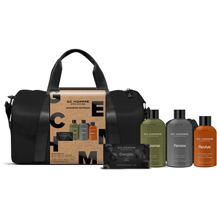 Homme Weekend Getaway Set ( Mandarinka, Bergamot & Rozmarýn ) - Dárková sada péče o tělo v cestovní tašce