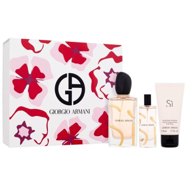 Giorgio Armani Sì EDP 15 ml + EDP Refillable 100 ml + BL 50 ml (woman)