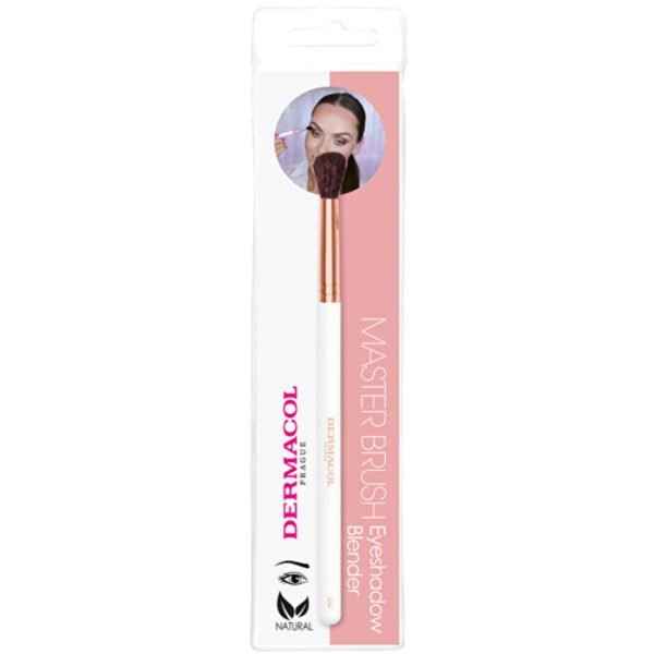 Cosmetic brush for blending eye shadow with natural bristles D82