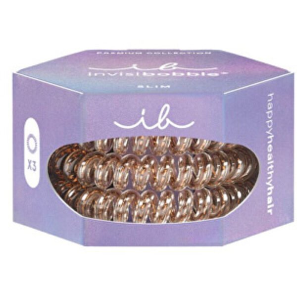 Slim Premium Bronze me Pretty - Gumička do vlasů ( 3 ks )