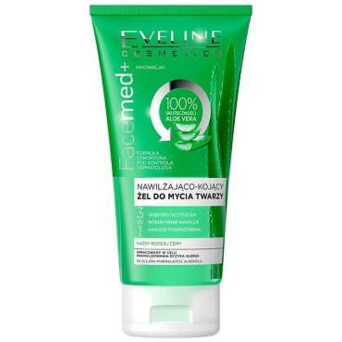 Eveline FaceMed+ 100% Aloe Vera Moisturising And Soothing Facial Wash Gel 150 ml