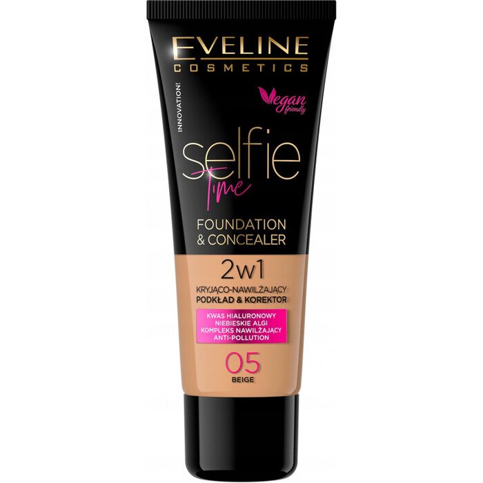Eveline Selfie Time 2in1 Foundation & Concealer 04 Natural 30 ml